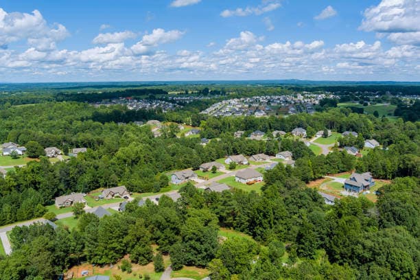 aerial view of boiling springs south carolina