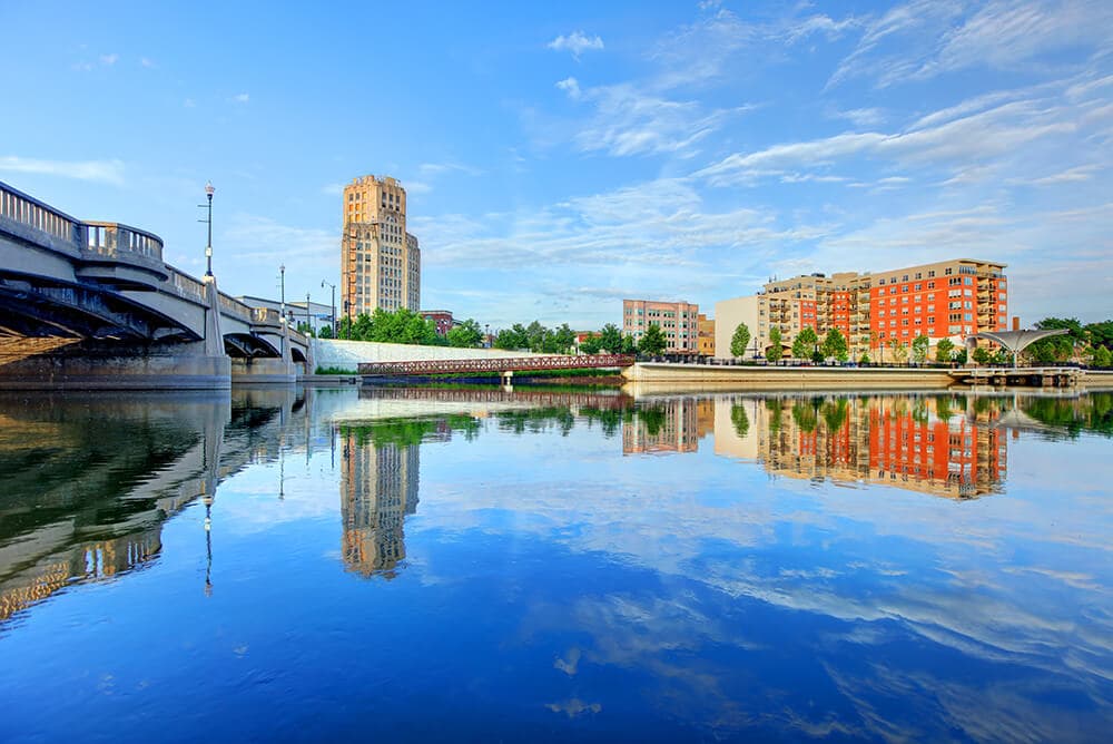 riverfront in elgin, illinois