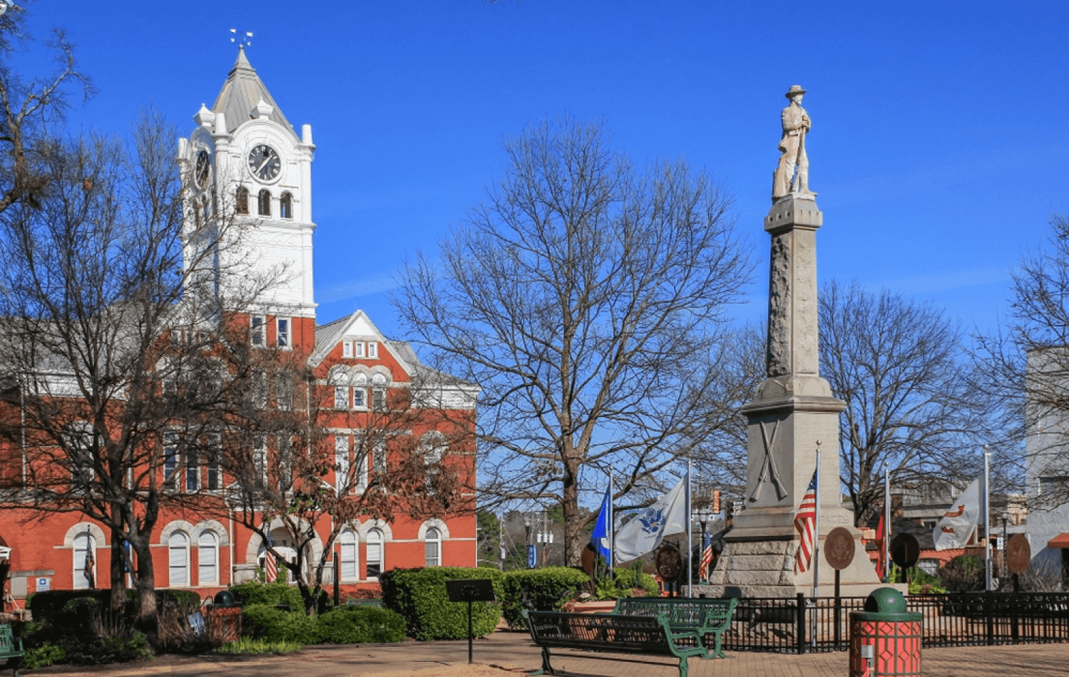 square and courthouse in downtown mcdonough, ga