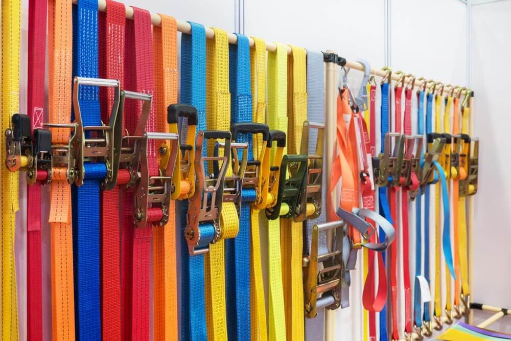 ratchet straps on wall