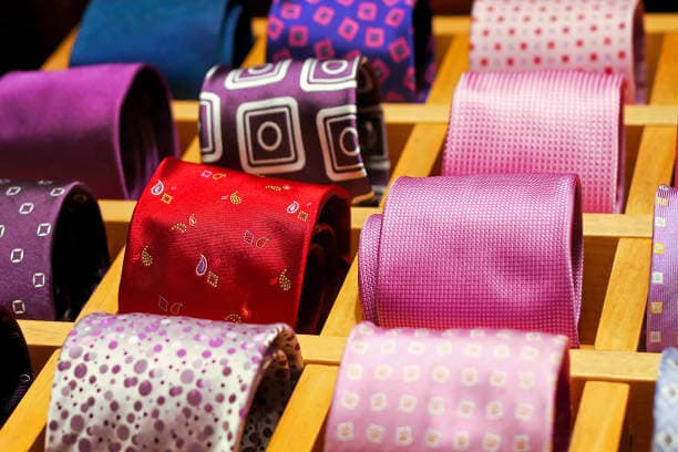 neckties in storage