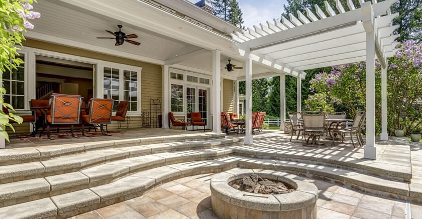 organized backyard/patio