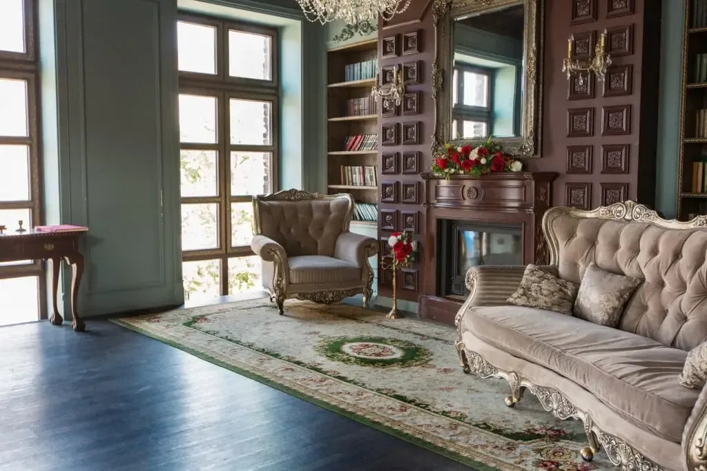 victorian style vintage home decor in living room