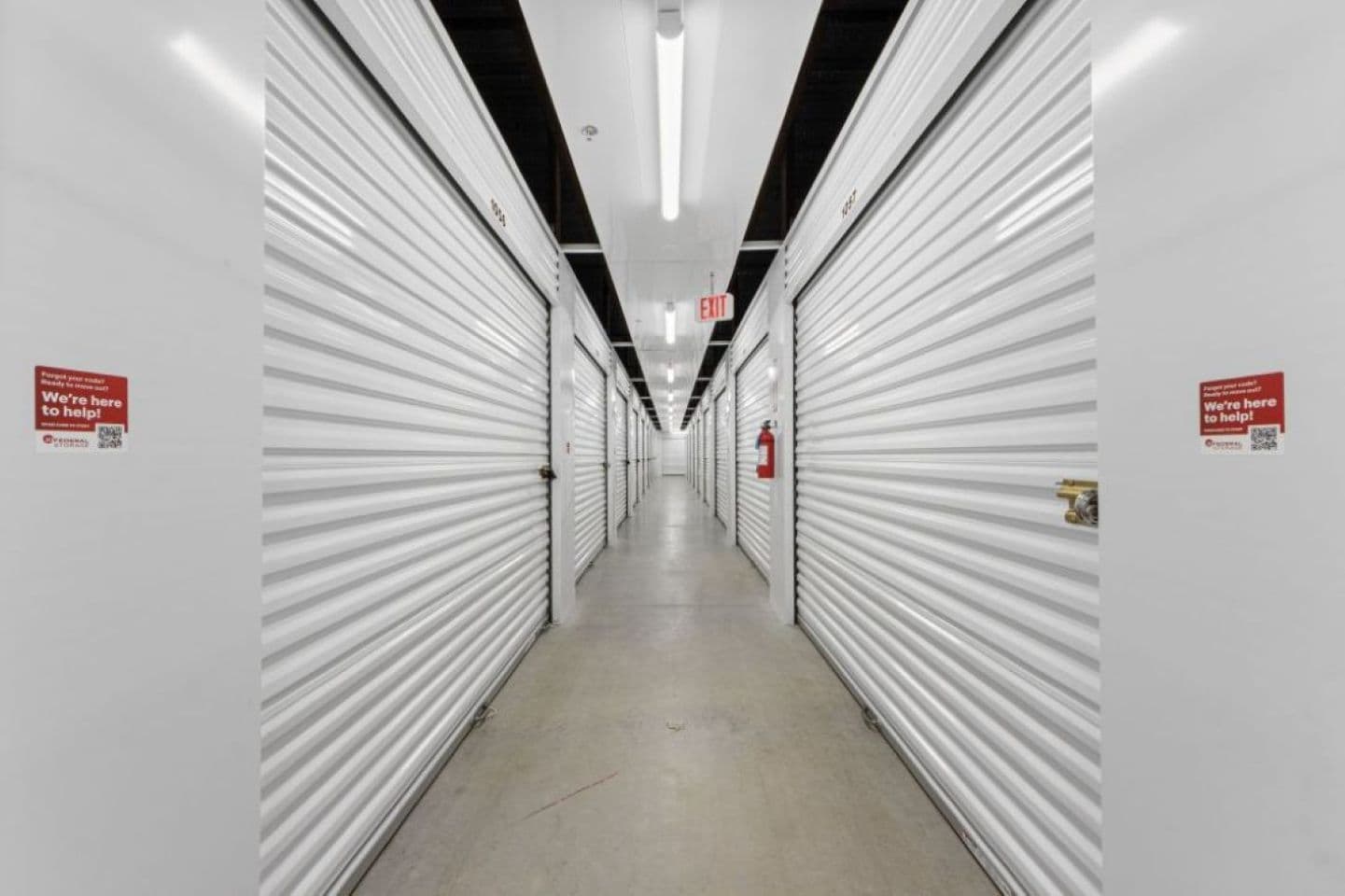 interior storage unit hallway
