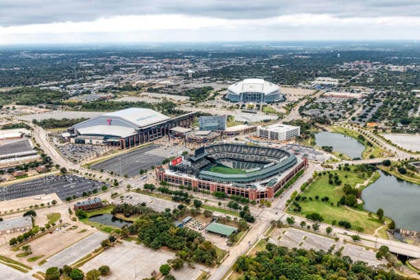 aerial view of Arlington Texas