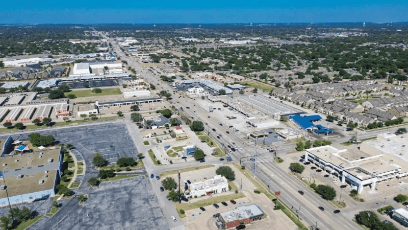 aerial view of downtown north richland hills texas
