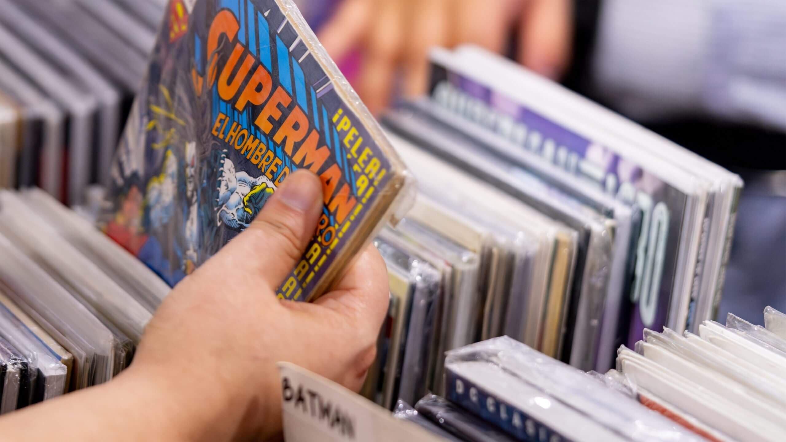comic books in row