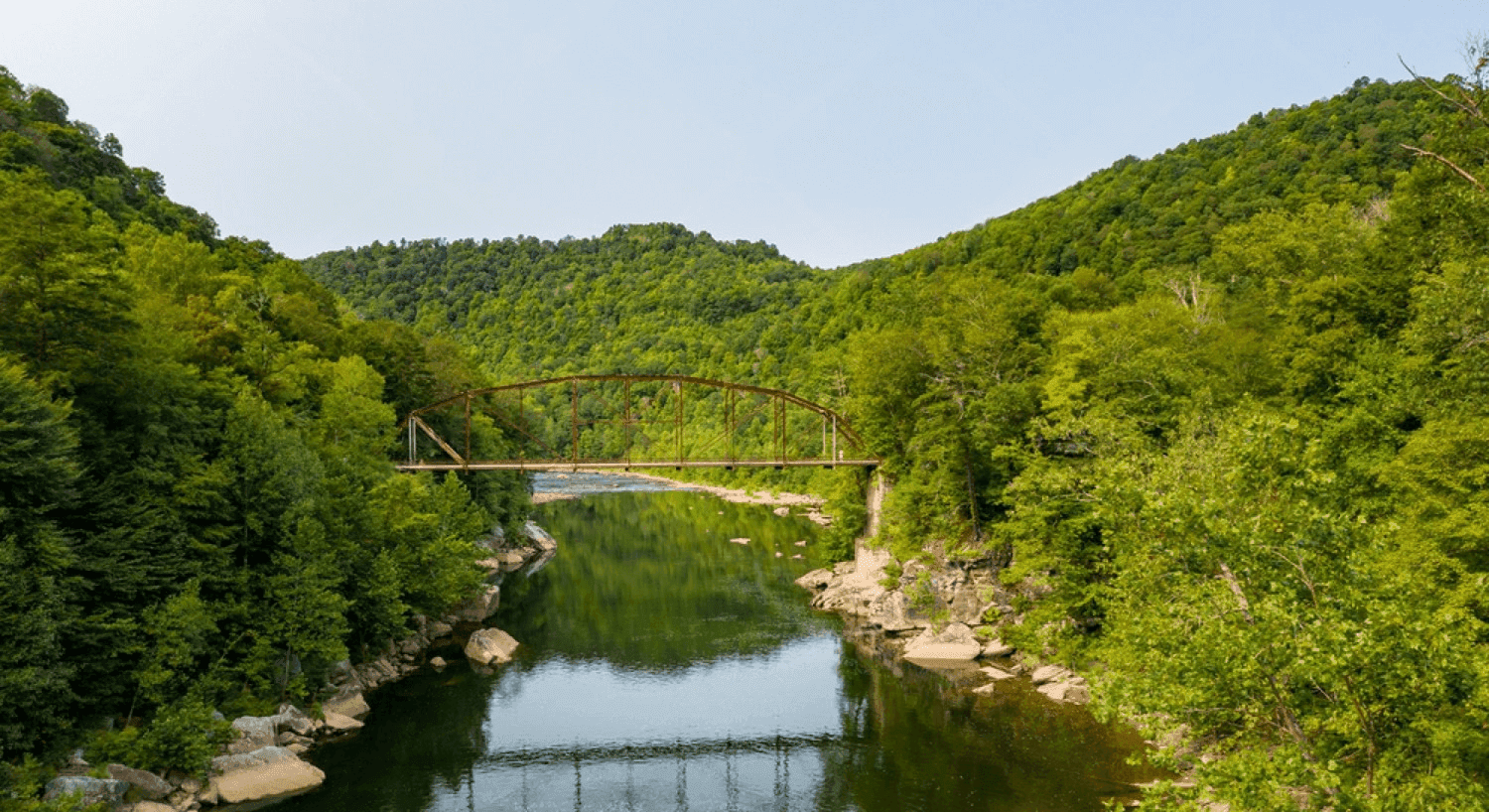 bridge on river in jenkinsburg georgia