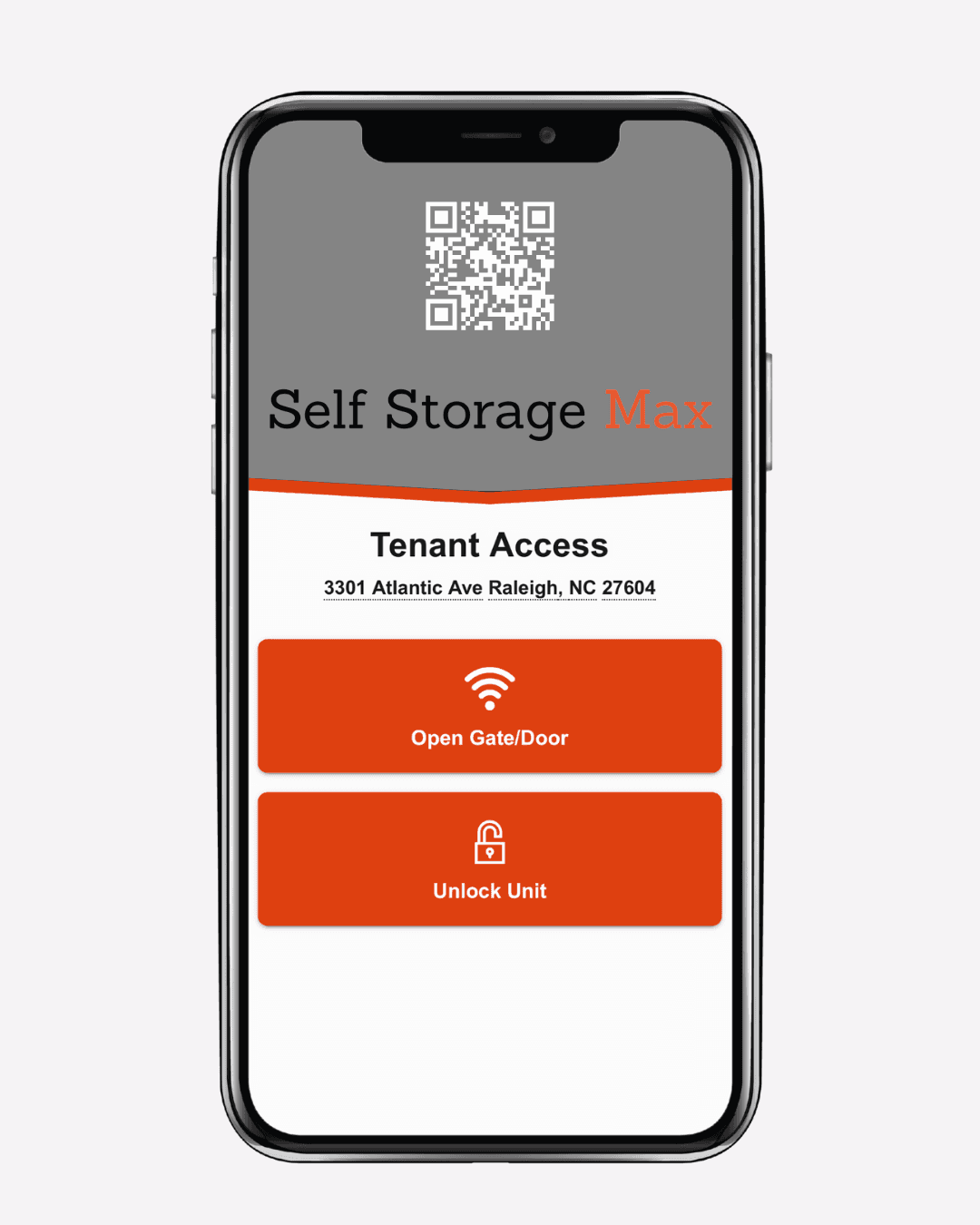 Smart phone online ordering Self Storage Max