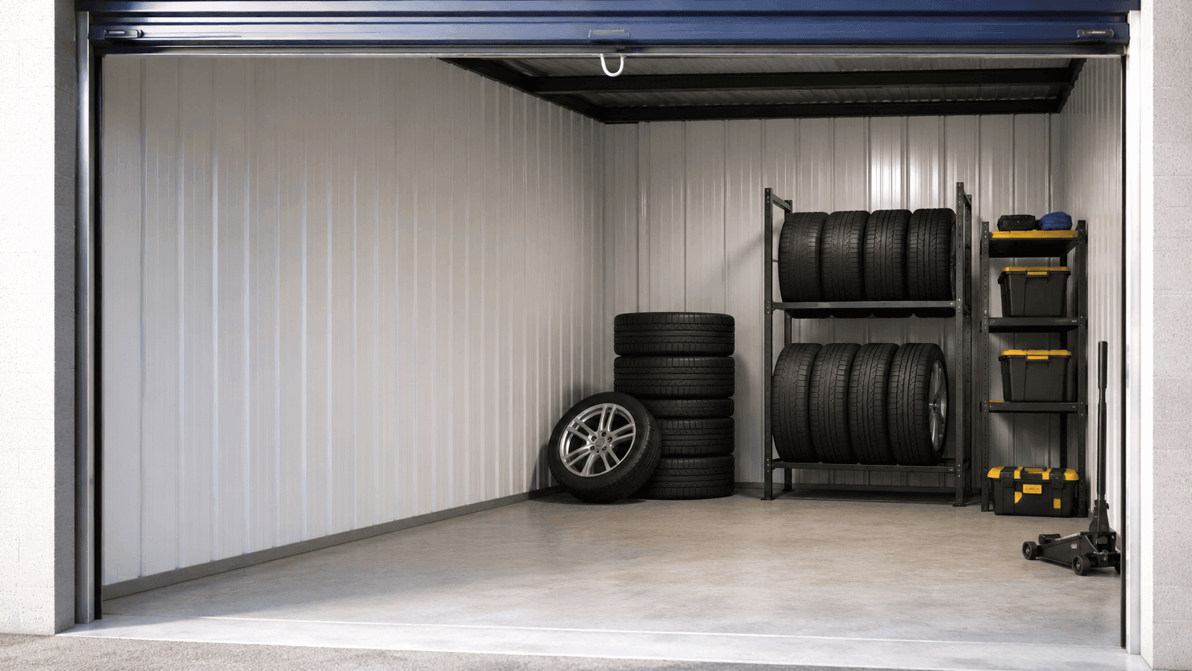 tires in storage unit